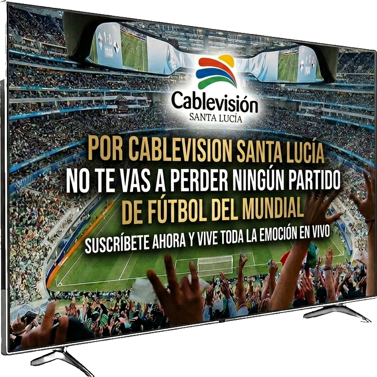 Cablevisión Santa Lucía · Por Cablevisión Santa Lucía no te vas a perder ningún partido de fútbol del Mundial. Suscribite y vivilo en vivo.